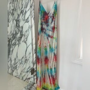 Dannijo silk tie dye slipdress